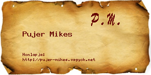 Pujer Mikes névjegykártya
